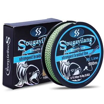 

Sougayilang Mini 100M 4 Strands Pe Fishing Line Braided Mix Color Spot Line 15.5-65.3LB Smooth Durable Fishing Ice Sea Cord