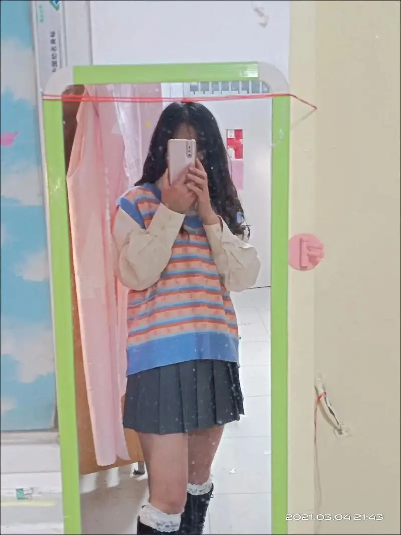 セーターベスト女性原宿シックなストライプデザインvネック秋bfスタイルティーンストリートカジュアルファッションレディースノースリーブニット Aliexpress