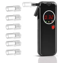 Breathalyzer,Digital Alcohol Tester,Professional breathalizer,Portable and Easy for Personal Use Alcohol Breathalyse,with 6 Mout