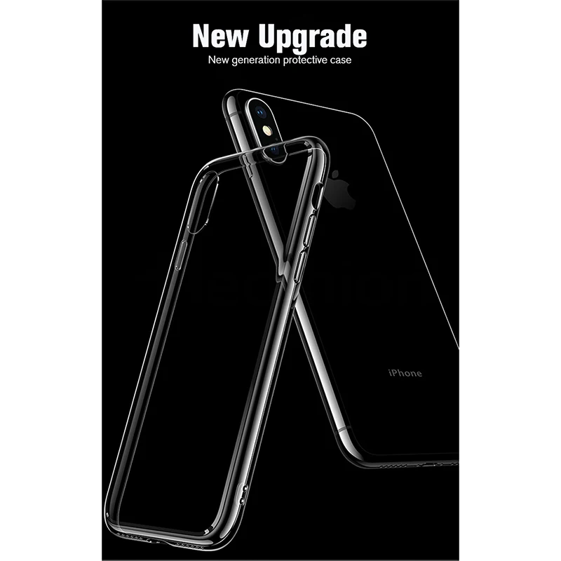 

Hot trend Shockproof Full Protective Phone Case For iPhone 7 8 Plus XR XS Max Ultra Slim Hard PC Transparent Cover For iPhone X