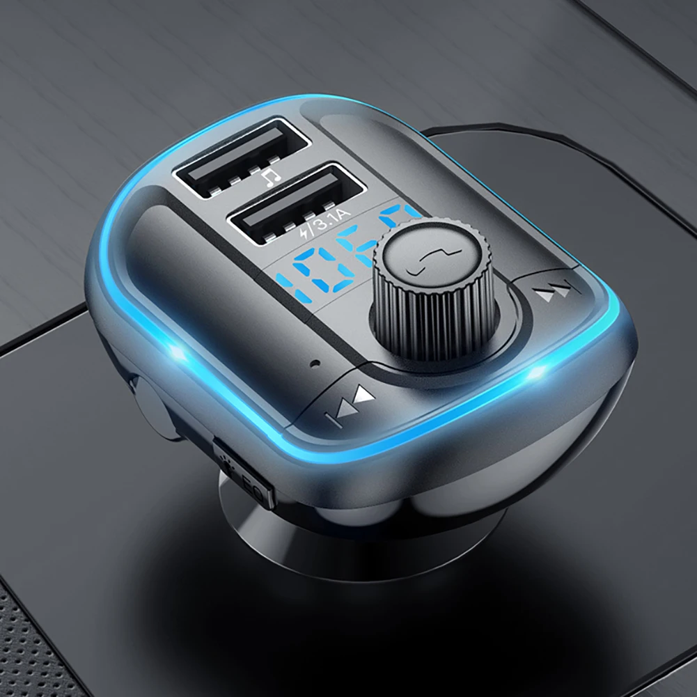 

LED FM Transmitter 4.1A bluetooth Car kit Dual USB Car Charger 3.1A 1A 2 Port USB MP3 music Player for iphone all mobile phone