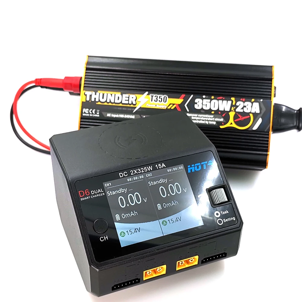 350 Вт блок питания с Hota D6 650 15A 2 6S Двухканальный для Lipo LiHV Lion Gaoneng Tattu Аккумулятор RC FPV