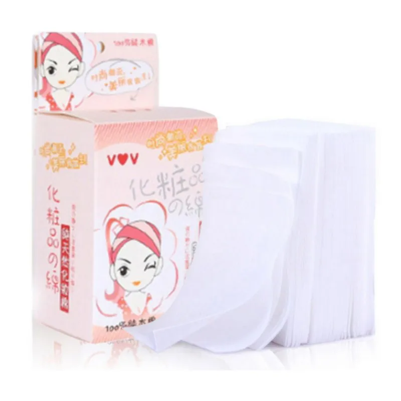 100 шт./кор. Cotton500Pcs/Сумка для тонкой кожи лица нетканый макияж Ватные диски лак для ногтей салфетки для удаления