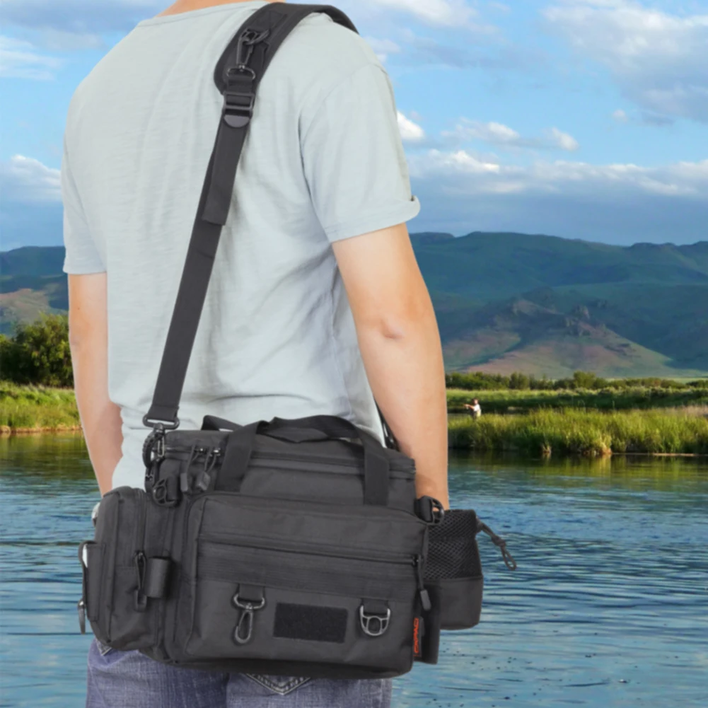 

Practical Storage Fishing Bag Lightweight Insulated Waterproof Wear Resistant Oxford Cloth Single Shoulder Large Capacity Tackle