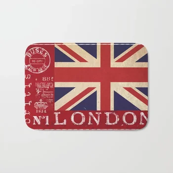 

Nordic Doormat Union Jack Great Britain Flag Bath Rug Non-Slip Floor Outdoor Indoor Front Door Mat Bathroom Rugs