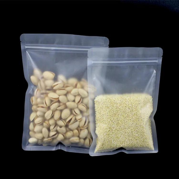 200 шт экологически чистые матовые пластиковые Ziplock мешок плоское дно