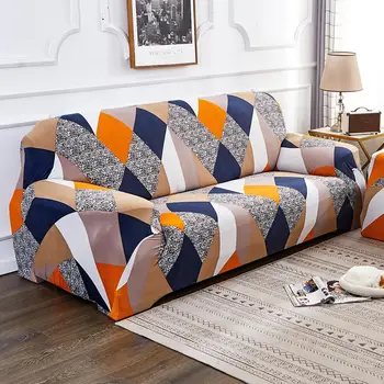 

Printed Sofa Slipcovers Sectional Stretch Couch Cover Armchair Cover 1/2/3/4 Seat Elastic Stretch Sofa Cover For Living Room
