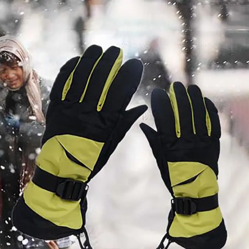 1 пара, мужские зимние толстые теплые перчатки с полным пальцем, многофункциональные уличные мотоциклетные перчатки для велоспорта, пеших прогулок, кемпинга, охоты, спортивные перчатки