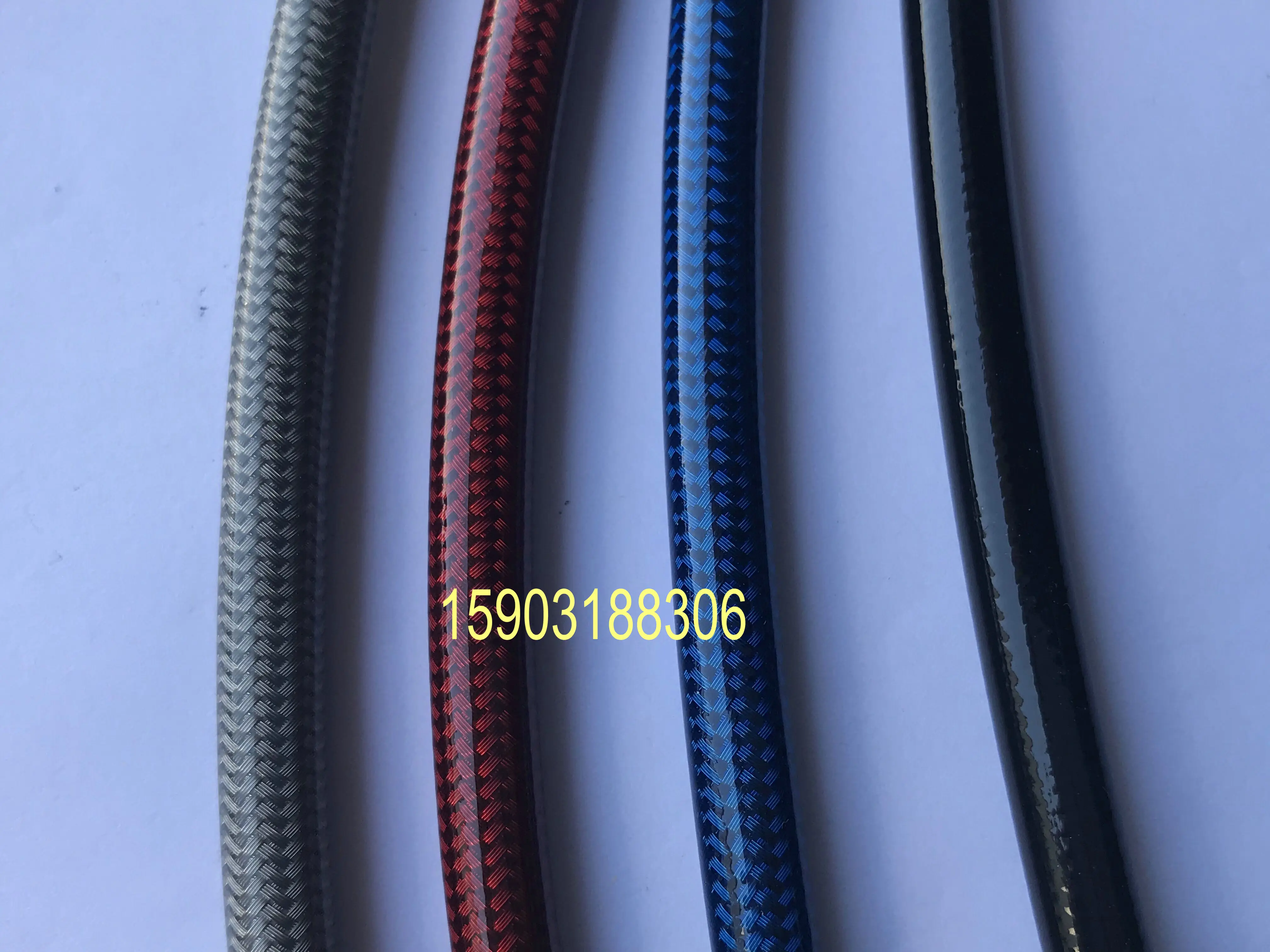An3 motocicleta automotivo 1/8 "304 fio de aço inoxidável ptfe trançado pvc coberto linha de freio combustível 1m-1