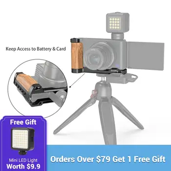 

SmallRig L-Shape Wooden Handle Grip With Cold Shoe Cage For Sony ZV1 Camera DIY Rig Dslr- 2936