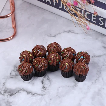 

10PCS Resin Flat Back Flatback Cabochon Kawaii Miniature Fake Food Cake DIY Craft Decoration For Dollhouse Decals new