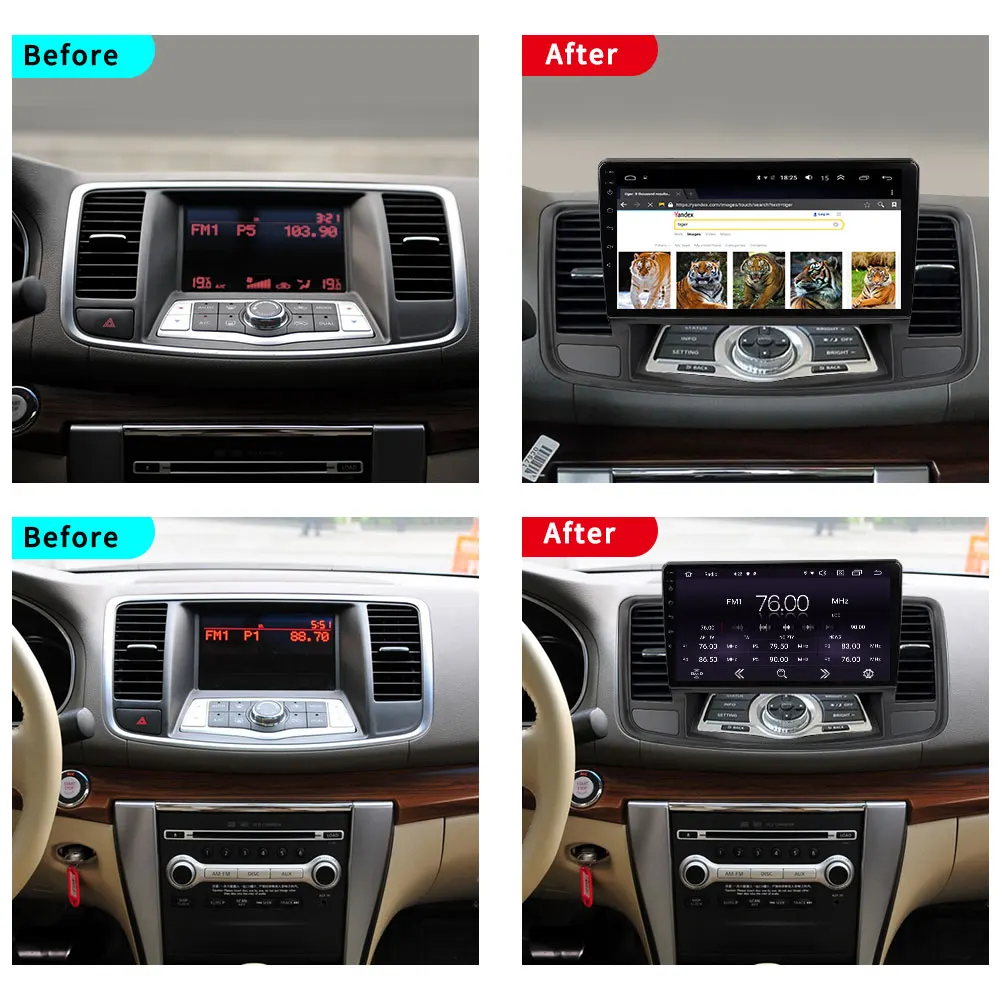 EKIY 10,1 'ips Android 9,0 Автомобильный мультимедийный радио для Nissan Teana 2008-2013 gps навигация Navi Авто Стерео 4G аудио видео плеер