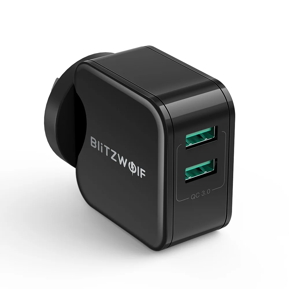 BlitzWolf QC3.0 USB адаптер для путешествий с европейской вилкой зарядное устройство для мобильного телефона быстрое зарядное устройство для iPhone 11X8 Plus для samsung смартфона - Тип штекера: 18W AU Plug