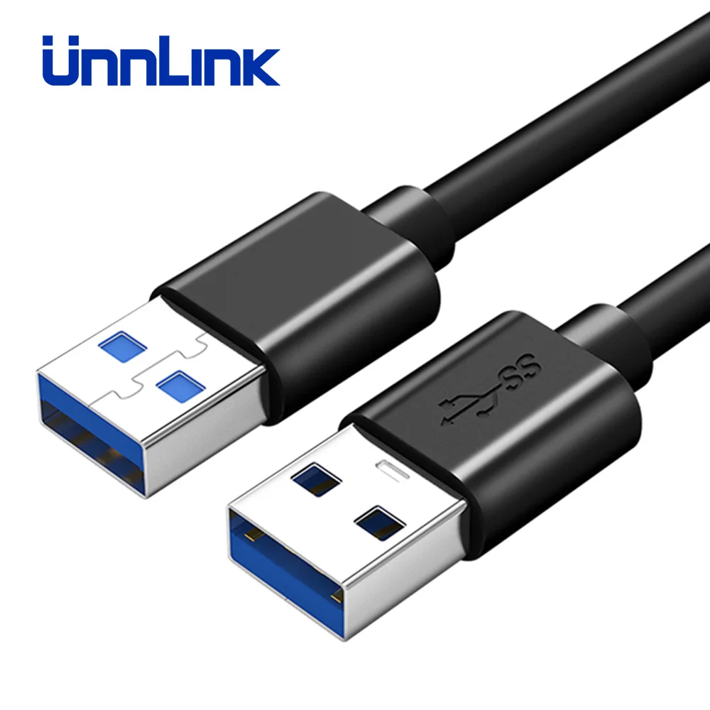 Unnlink USB к USB кабель Тип A Мужской к usb-вилке 3,0 2,0 Bi-direction кабель для радиатора жесткий диск камера USB 3,0 кабель удлинитель