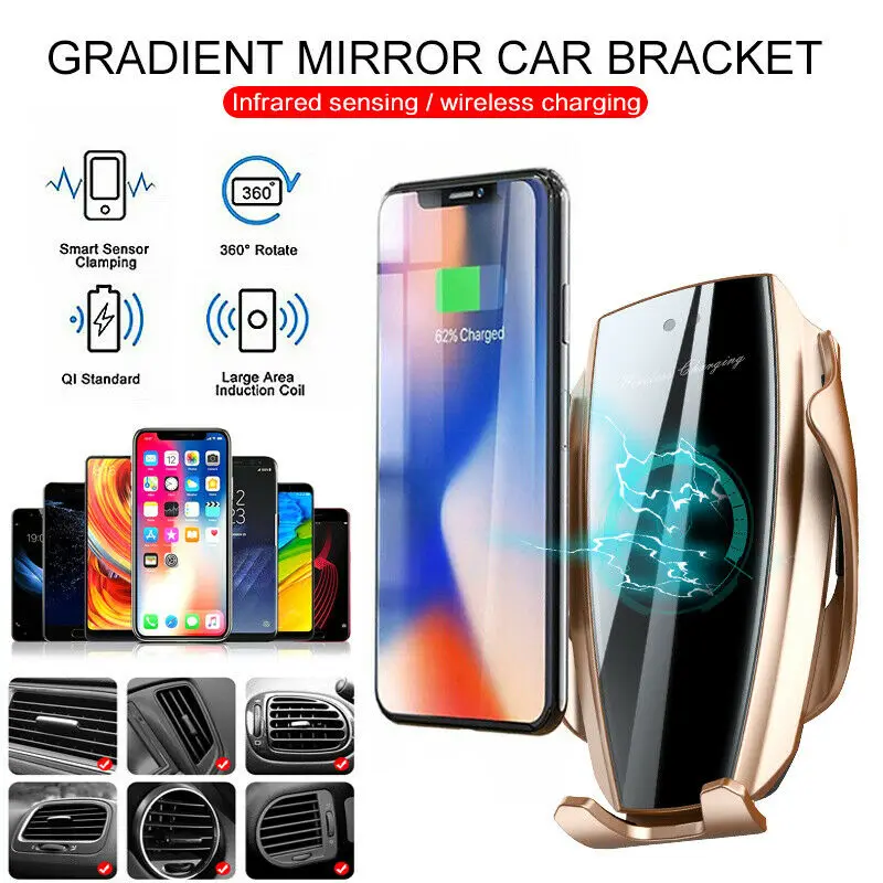 

Hot Wireless car charger X5 10W Qi for iPhone Xs Max Xr X For Samsung S10 S9 For HuaWei smart infrared wireless charging