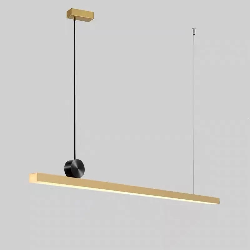 

geometric strip LED pendant lights Nordic postmodern contracted restaurant bar droplight