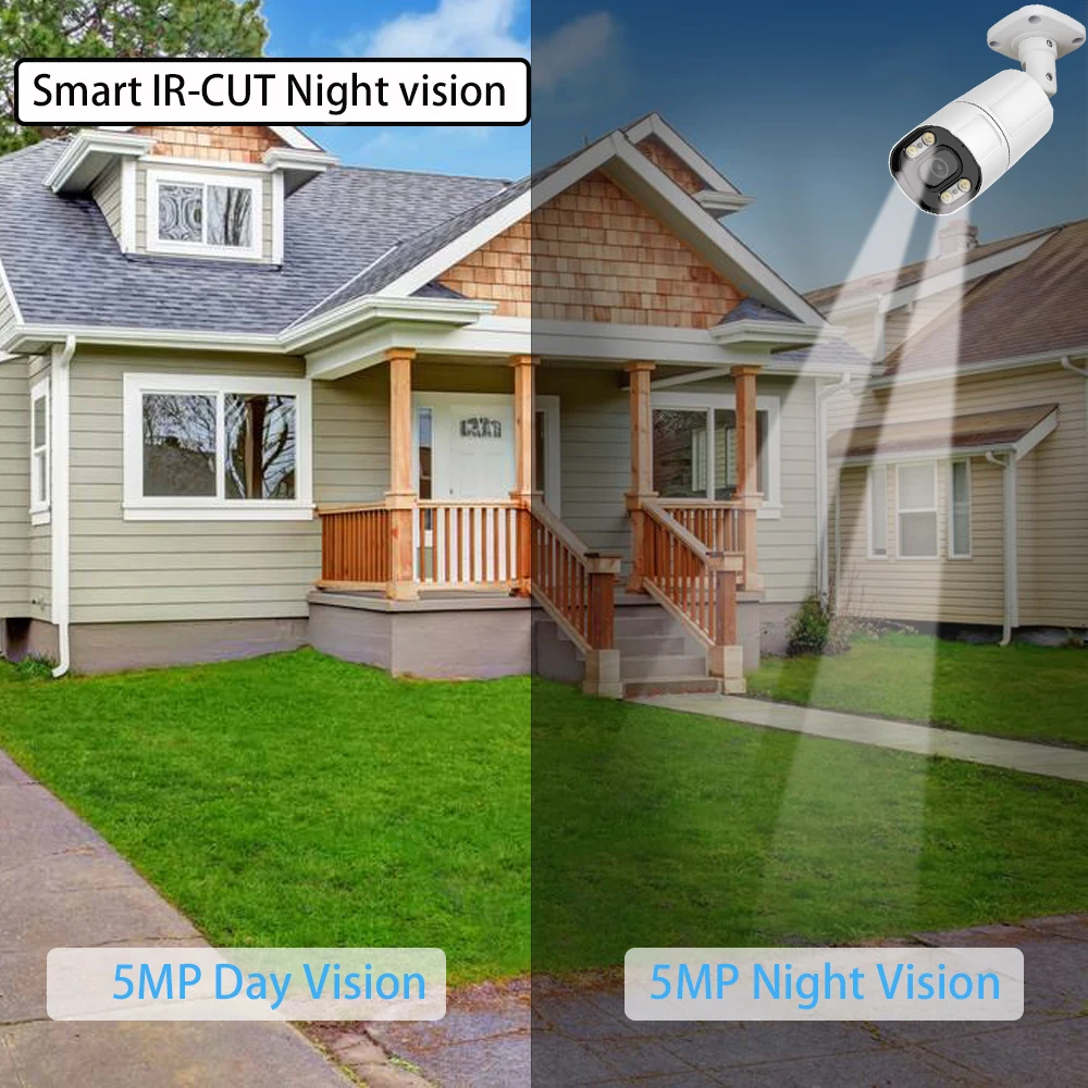 4K 8MP H.265 IP Camera POE Security Surveillance Camera Metal ONVIF Two Way Audio Double Light Color Night Waterproof CCTV Video 2