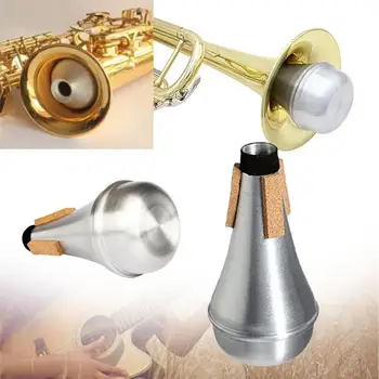 

Straight Trumpet Mute Muffler Aluminum Alloy Silencer Sordine Wind-Instrument