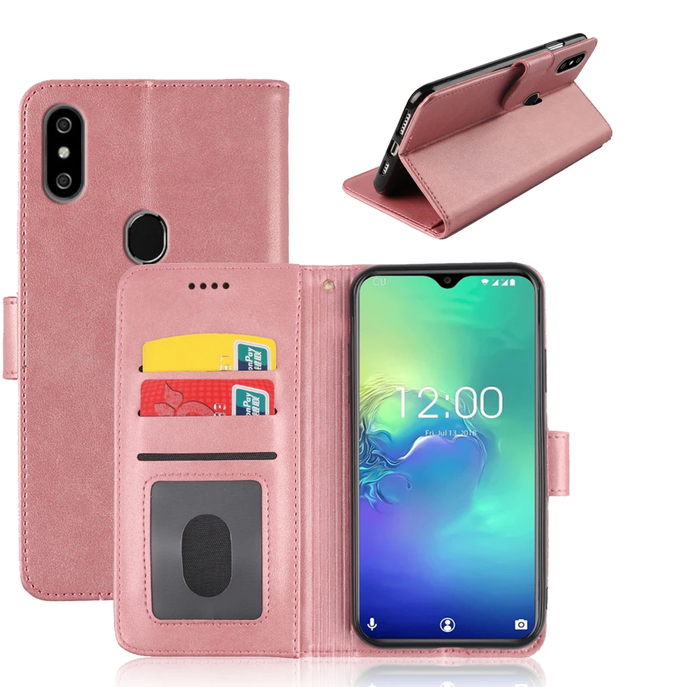 Кожаный чехол MKS для Oukitel C15 Pro на заднюю панель флип телефона с отделением ID