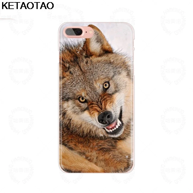 Зеленый KETAOTAO волк животное чехол для телефона s для iPhone 4S SE 5C 5S 6S 7 8 Plus X XS XR 11 Pro Чехол кристально чистый мягкий TPU чехол s - Цвет: Зеленый