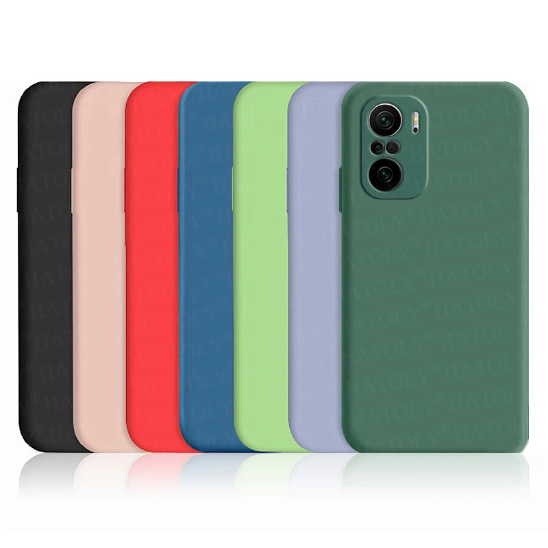 For Xiaomi Poco F3 X3 Pro Case Redmi Note 10 9 Pro 10T Lite 9S 9T Cover Liquid Silicone