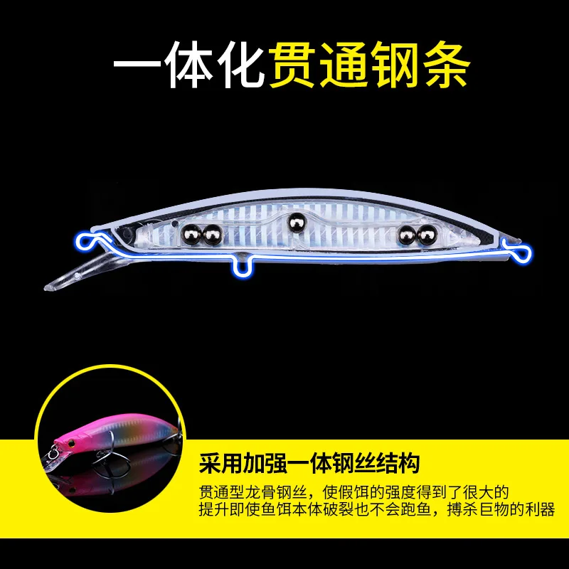 

Lure Long Shot Floating Reflective Diving Small Lure Small Things Rattling Beads Mino China Topmouth Culter Bass Weihai, Shandon