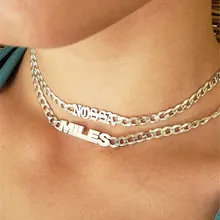 

Name Necklace Fashion Cuban Chain Necklace Customized Name Necklace Cuban Chain Custom Necklaces For Christmas Gift