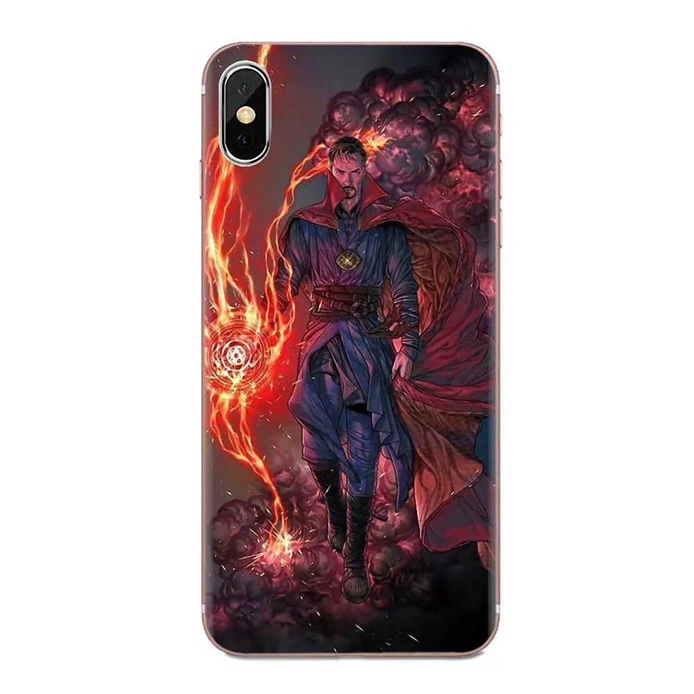 Силиконовый чехол-накладка Marvel Doctor со странным дизайном для Apple iPhone 11 Pro X XS Max XR 4 4S 5 5C 5S SE 6 6S 7 8 Plus - Цвет: as picture