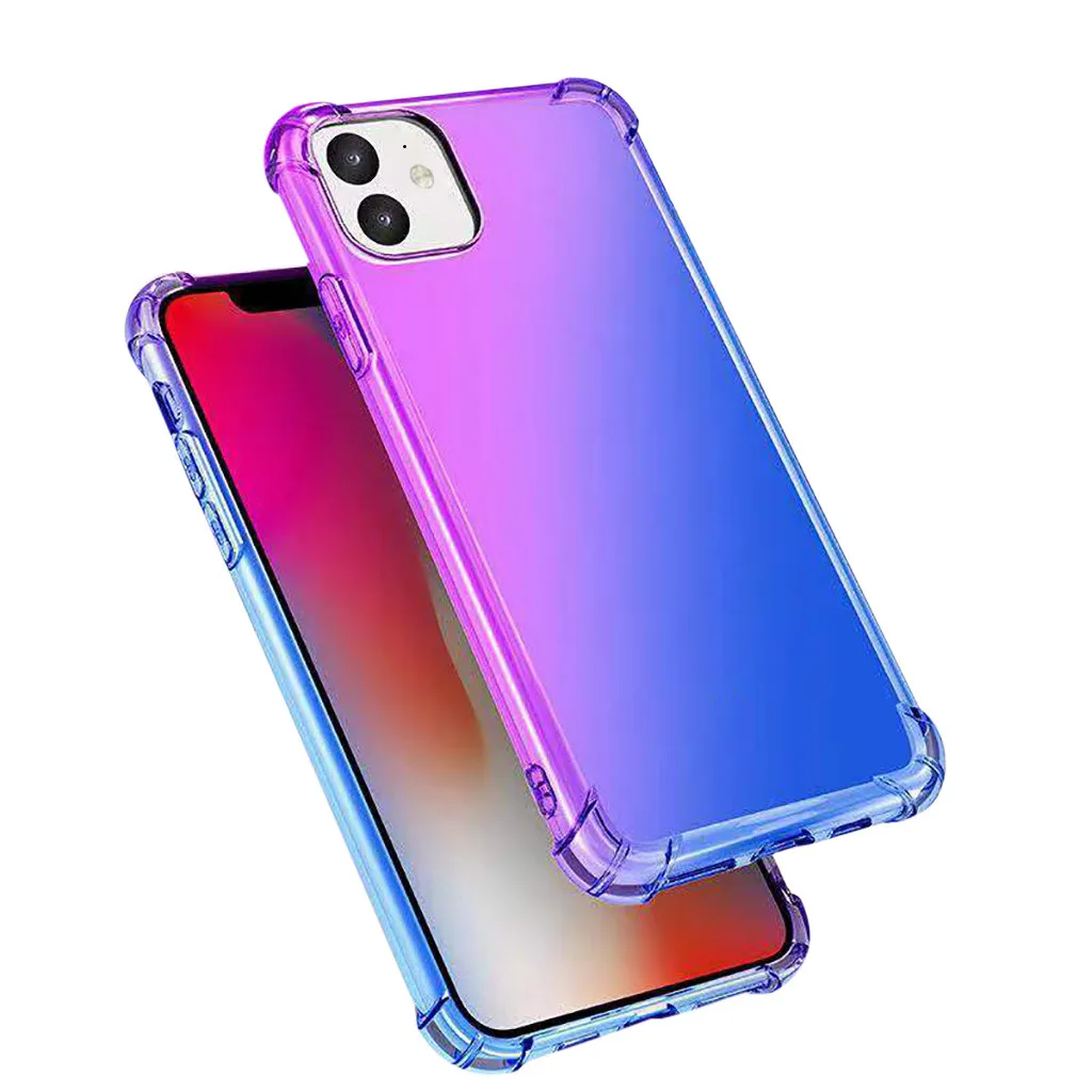 A Mosunx для iPhone 11, 5,8 дюймов, ультратонкий градиентный водонепроницаемый защитный чехол с четырьмя углами для iPhone 11, 6,1 Pro, Max, 6,5 Дюймов - Цвет: A