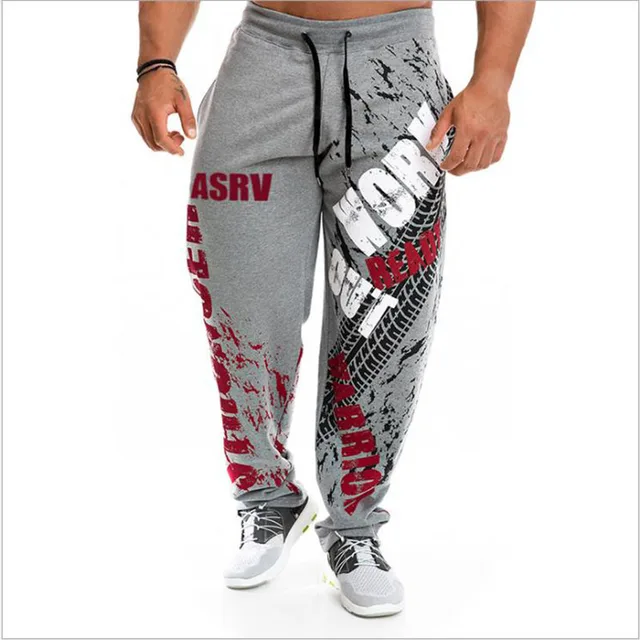 muscle men's Sweatpants fitness training joggers casual Autumn cotton Sweatpants Fashion streetwear pants men Elastic waistband 2