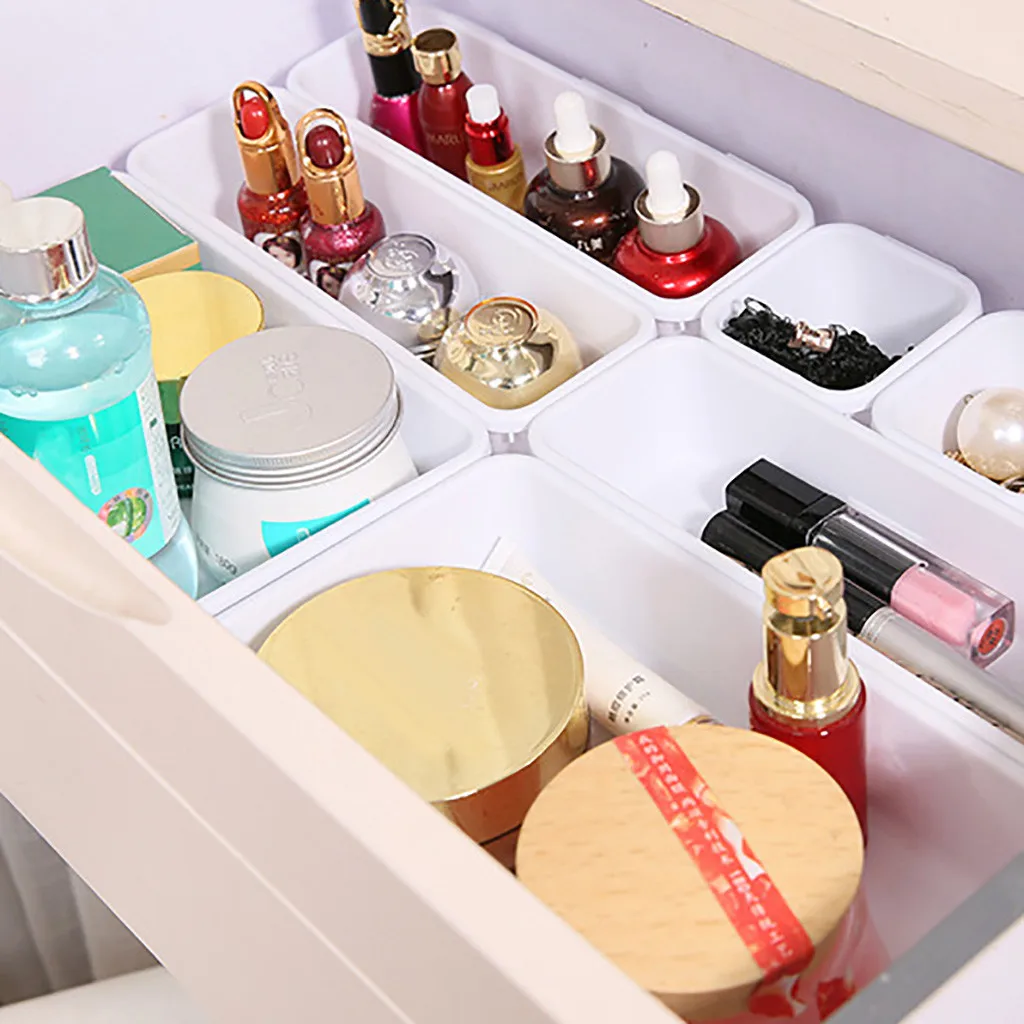 8pcs Drawer Style Storage Box Tray Shallow Drawer Organizers