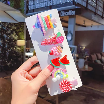 

Colorful Hair Clips For BB Hairpins Children Rainbow Ice Cream Hair Clip Cute Fashion Baby Hairpin Styling Girls Hair Accessorie