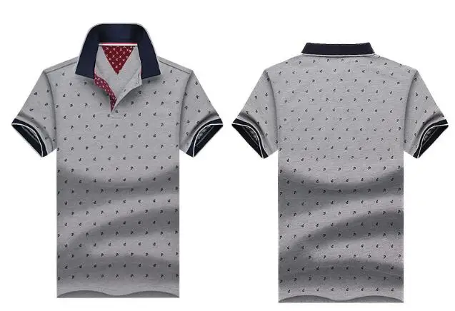 Мужские топы лето хлопок печатных рубашки бренды короткий рукав Camisas Стенд воротник Мужская рубашка плюс большой размер 4XL