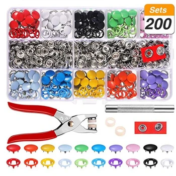 

1Set Multicolor DIY Handmade Round Shape 10MM/9.5MM Installation Tool Five-claw Buckle Solid/Hollow Snap Button Multi Purpose