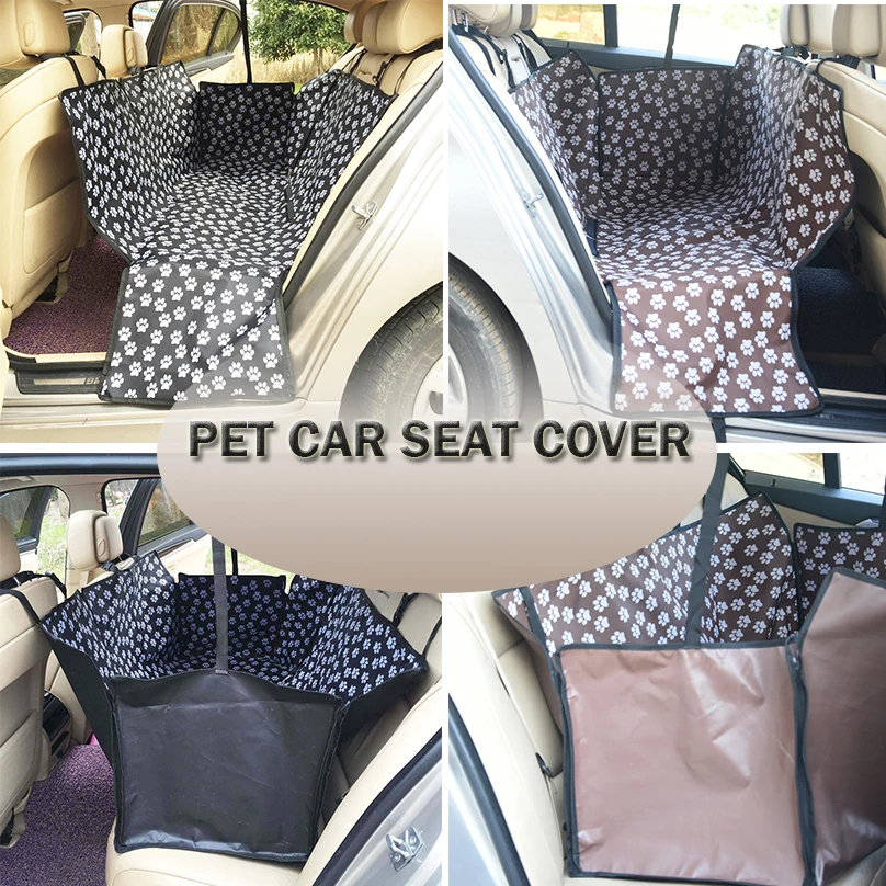Оксфорд следа переноски задняя водонепроницаемый чехол на сиденье автомобиля для питомца коврики Гамак Протектор с ремнем безопасности