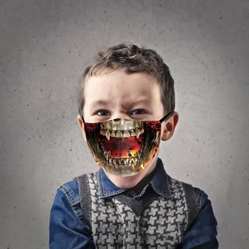 

Facemask for Kids Halloween Funny Print Face Masks Cover Washable Face Mask Reusable Custom Masks Earloop Mondmasker