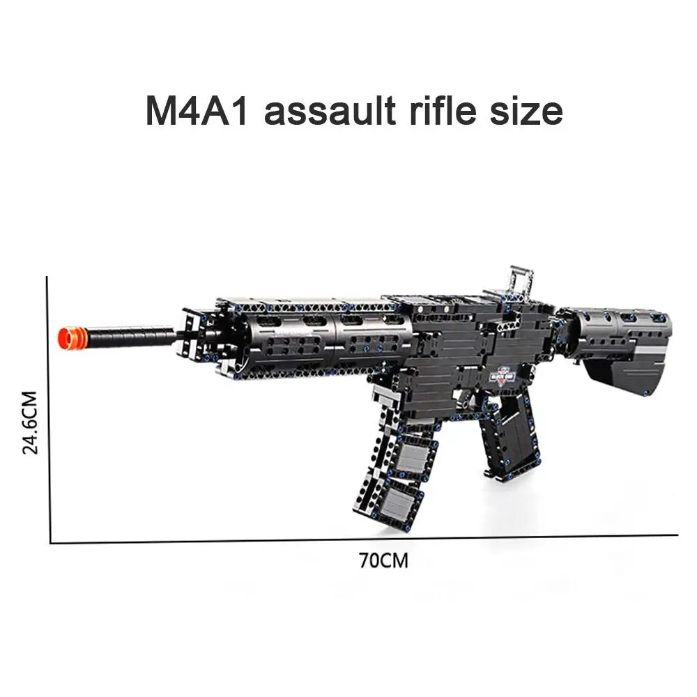 660 шт сборные строительные блоки игрушки оружие пустынный Орел и 98K MP5 M4A1 P90 AK-47 M1887 пистолет пластиковая модель для детей - Цвет: 621pcs  M4A1
