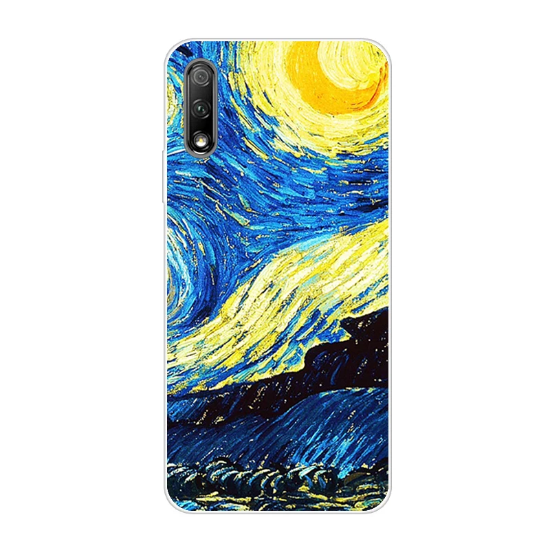 Хаки Чехлы для телефонов huawei Honor 9x pro, силиконовая задняя крышка, мягкий чехол из ТПУ для huawei Honor9x, милые Мультяшные разрисованные Чехлы для кожи - Цвет: Хаки
