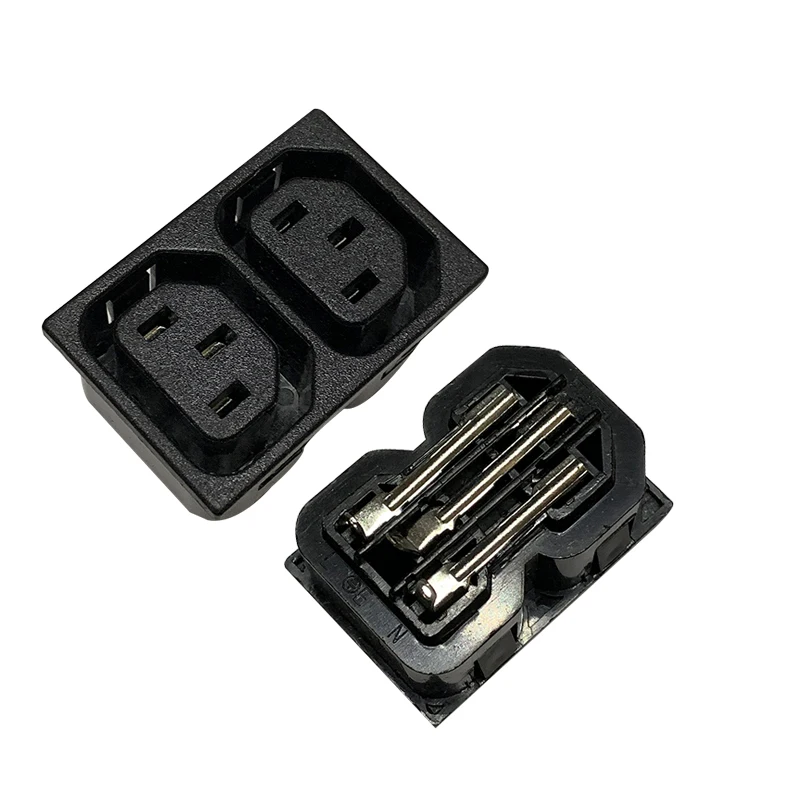 IEC320 2 C13 C14 3 Pin AC встроенный разъем адаптер с предохранителем Промышленный