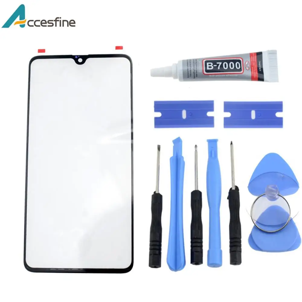 

Ori Front Touch Screen Panel Sensor Digitizer Outer Glass NO LCD Replacement kit For Huawei Mate 20 20X Repair+B-7000 Glue+Blade