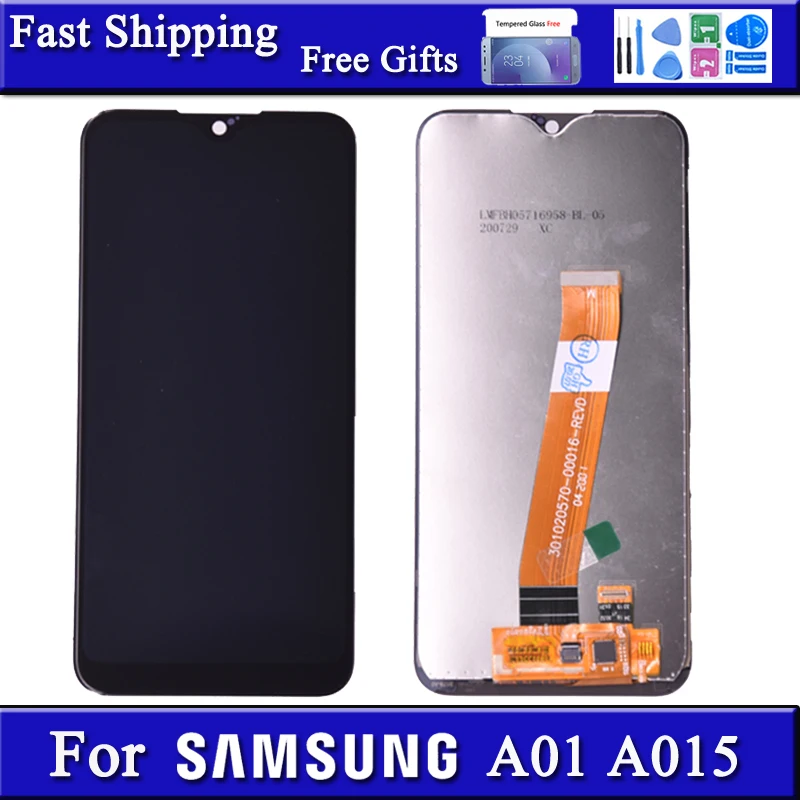 Дисплей для Samsung Galaxy A01 A015 ЖК-дисплей с сенсорным экраном и дигитайзером в сборе