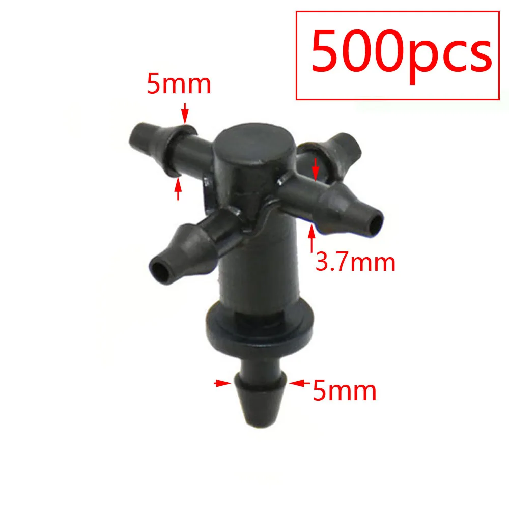 2L 4L 8L Pressure Compensating Dripper 2/4-way Arrow Dropper Connector Cross Water Splitter For Arrow Drip System Emitter 