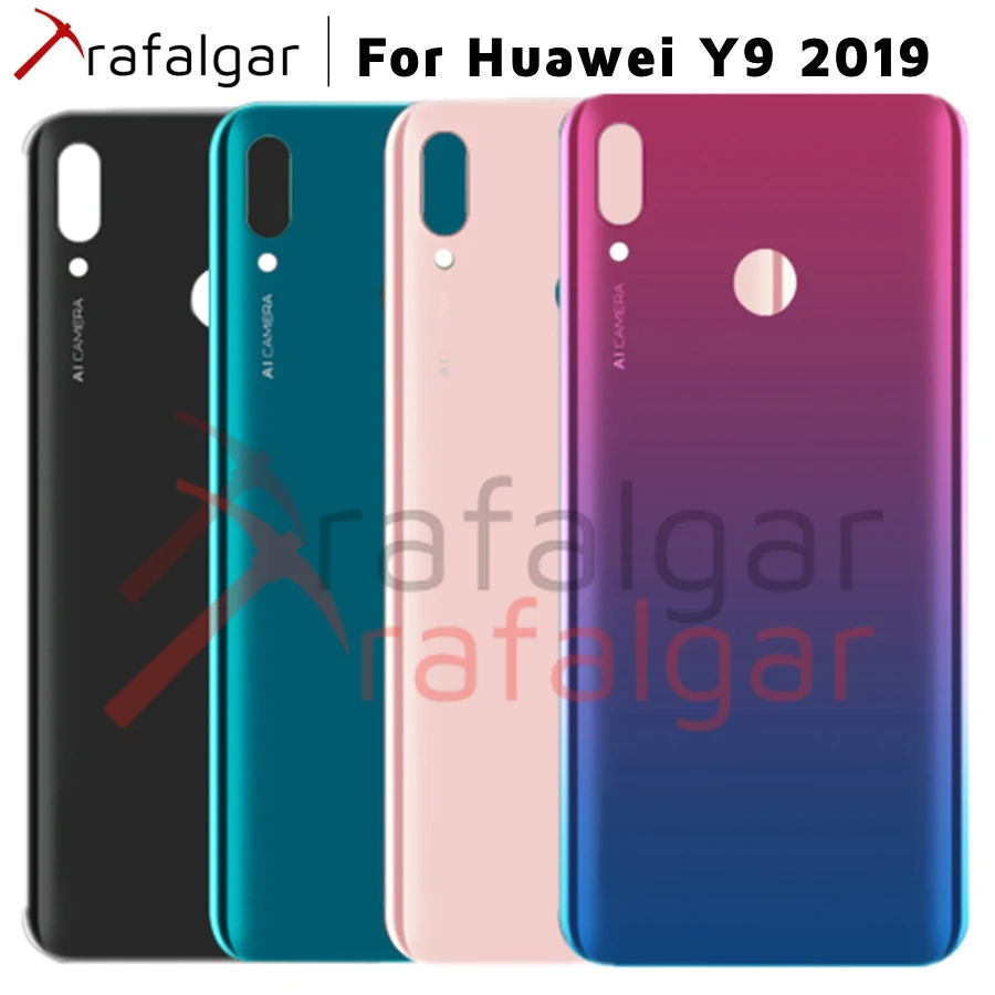 Задняя крышка для huawei Y9 батарея задняя крышка Задняя Дверь Корпус чехол Замена Y9 крышка батареи JKM LX1 LX2 LX3