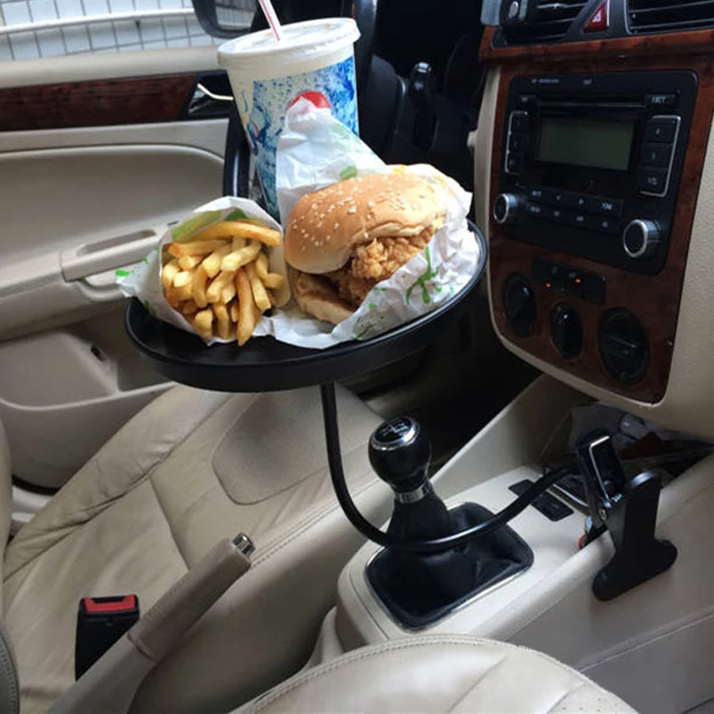 Регулируемый автомобильный держатель для стаканчиков бутылка для кофе Органайзер аксессуары для еды лоток автомобильный стол для гамбургеров картофель фри