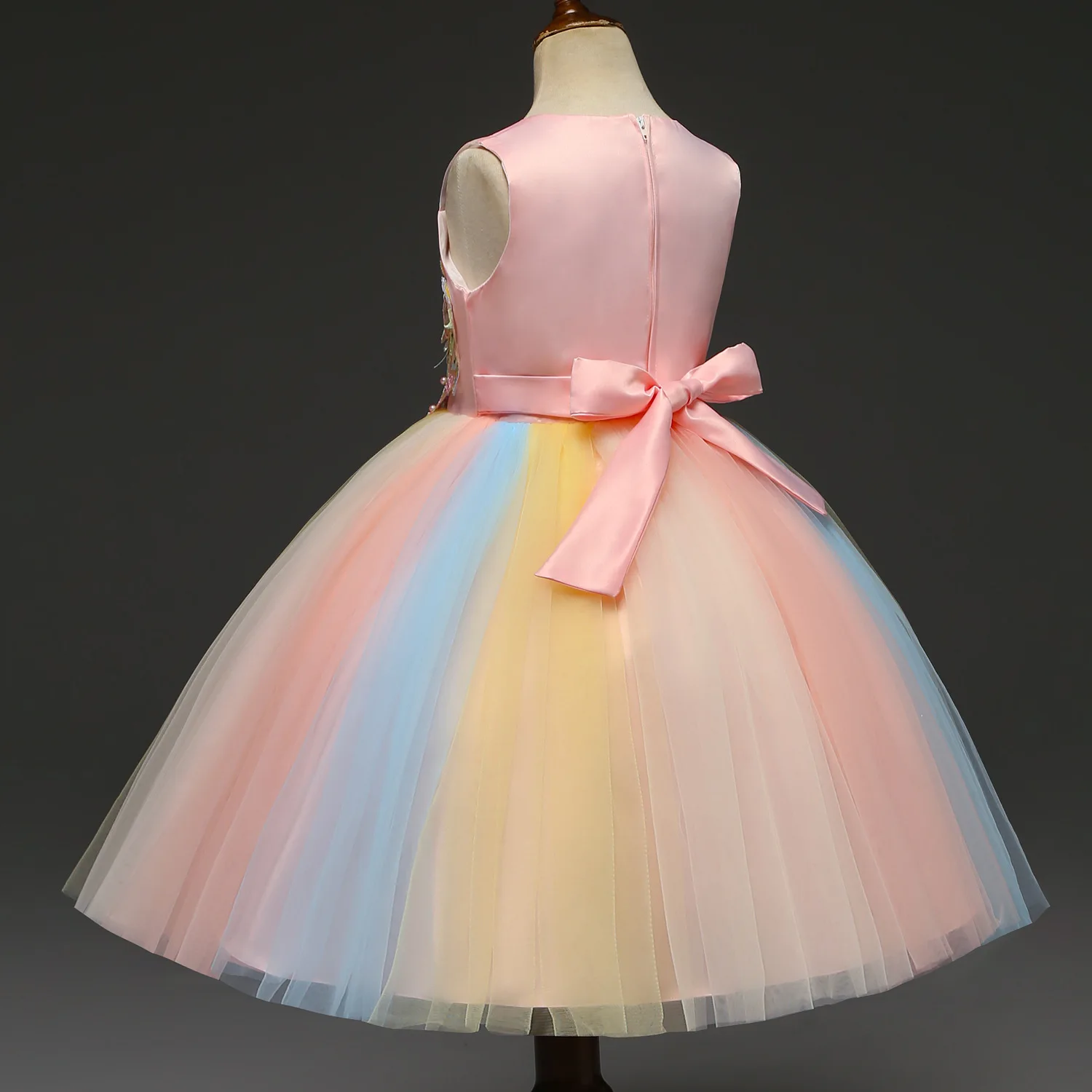 Кружевное платье принцессы для девочек; Детские Вечерние платья на День рождения; модная детская одежда; fantasia vestidos