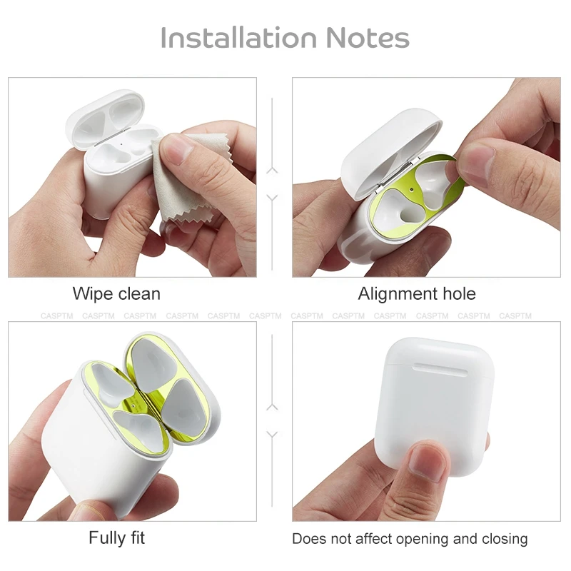 Металлическая защита от пыли для Airpods Pro наклейка Apple аксессуары Кожи Чехол