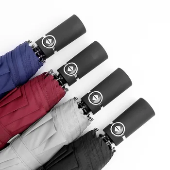 

Women's Parapluie Handle 10 Bone Automatic Three-Folding Umbrella Large Folding Business Men and Women Umbrella 3 Folding