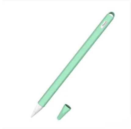Цветной мягкий силиконовый совместимый для Apple Pencil 2/1 чехол совместимый для iPad планшета стилус защитный чехол - Цвета: For Pencil 2 Green