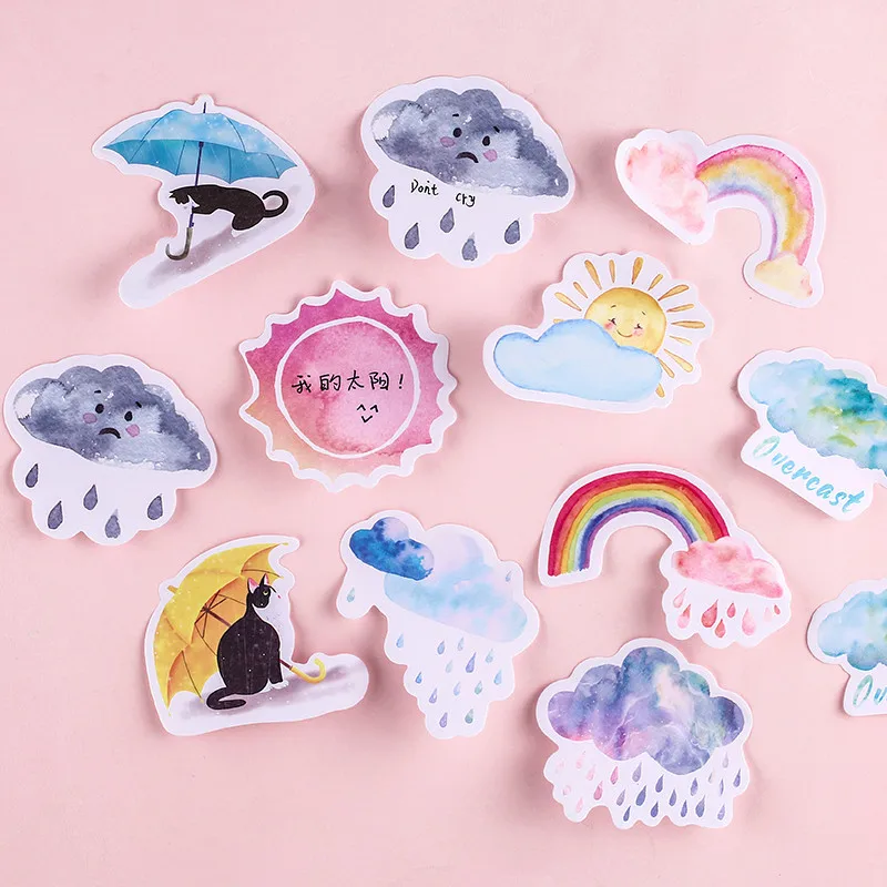 

1 Pc Cute Memo Pads Creative Sticky Notes Good Weather Paper Diary Scrapbooking Stickers Office School Stationery Notepad