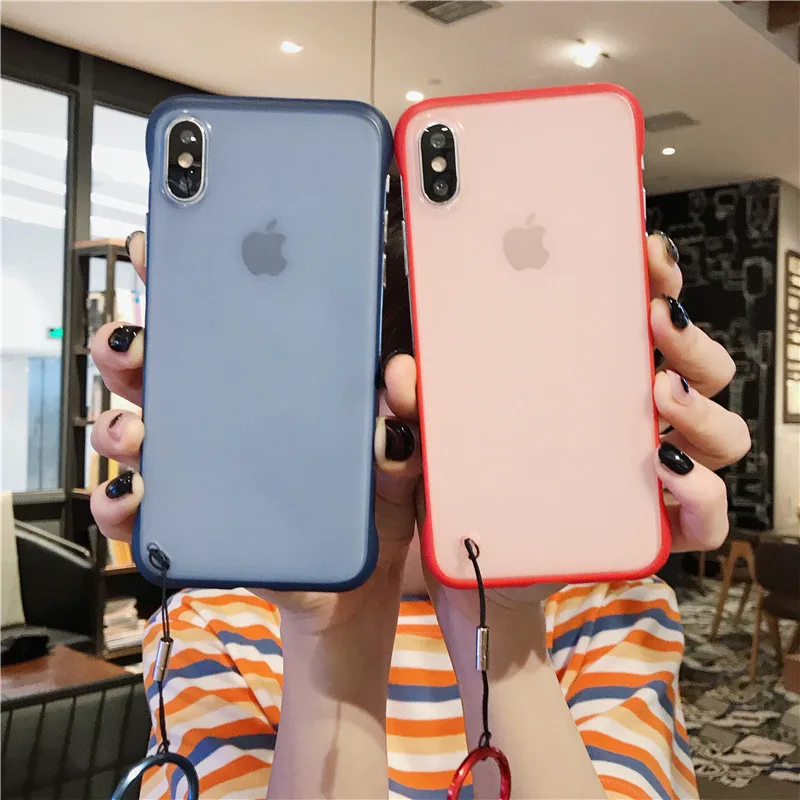 

Ultra-thin Scrub Transparent Phone Case For iphone 7plus 6 6s Plus Case Cover for iphone 8 plus X XR XS MAX fundas coque